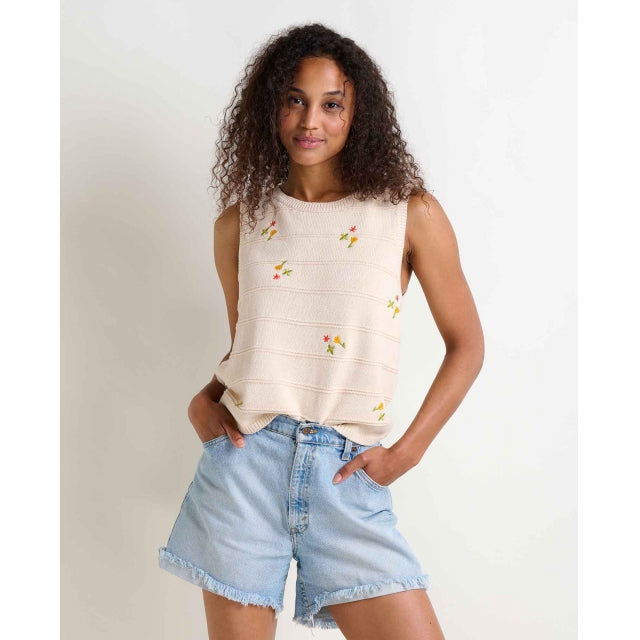 Women's Bianca Crew Tank Embroidered