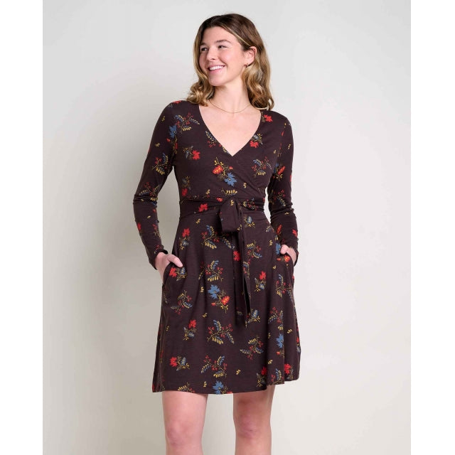 Women's Cue Wrap LS Dress