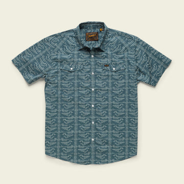 H Bar B Snapshirt - Bouquets : Washed Indigo