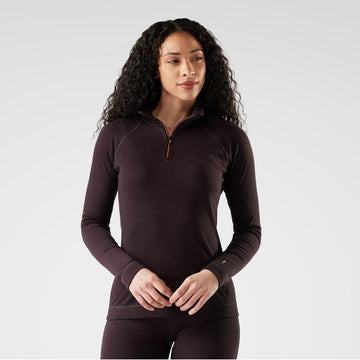 Women's Classic Thermal Merino Base Layer 1/4 Zippers Top