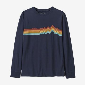 Kid's L/S Regenerative Organic Certified Cotton Ridge Rise Stripe T-Shirt