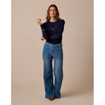 Women's Farrah Lightweight Denim Wide Leg