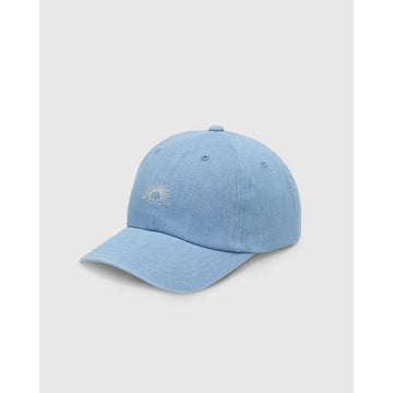 Embroidered Denim Peak Hat