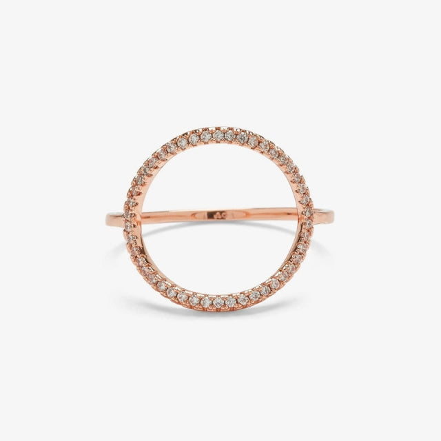 Pave Open Circle Ring